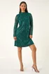 Dusk Green All Over Fringe Shift Dress - 16 Image 3