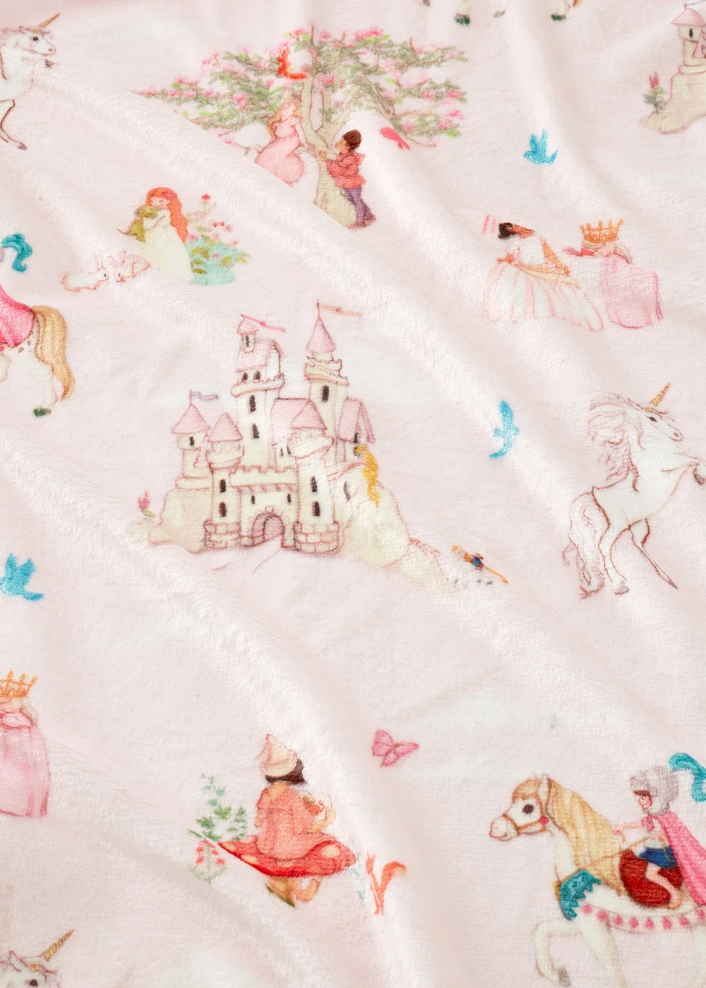 Belle & Boo Fairytale Cosy Fleece Blanket Throw Pink - One Size Image 2