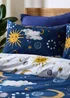 Their Nibs Disco Space Cotton Reversible Duvet Cover Set Navy Blue - Single Image 3