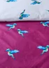 Their Nibs Hummingbird Cotton Reversible Duvet Cover Set Plum - Single Image 4