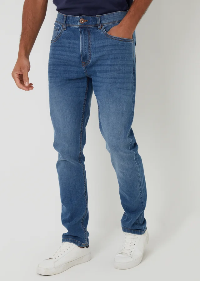 Threadbare Pale Blue Slim Fit Jeans With Stretch