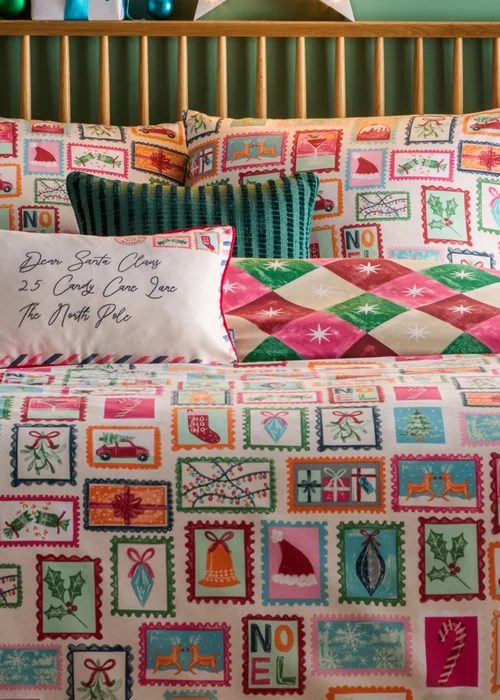 Furn Dear Santa Printed Multicolour Duvet Set - Single Image 3