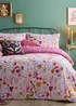 Furn Enchanted Printed Reversible Pink Duvet Set - Double Image 1
