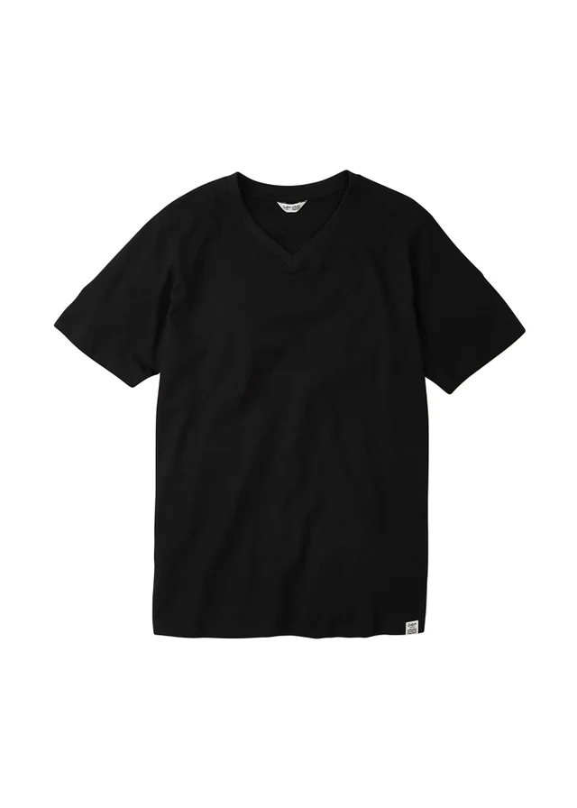 Cotton Traders Black V-Neck T-Shirt