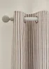 Catherine Lansfield Logan Stripe Lined Eyelet Curtains Natural - 46W X 54D (116x137cm) Image 1