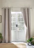 Catherine Lansfield Logan Stripe Lined Eyelet Curtains Natural - 46W X 54D (116x137cm) Image 2