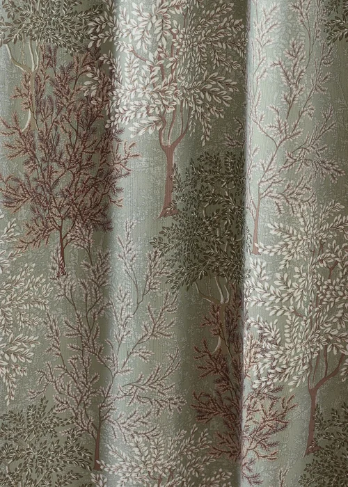 Catherine Lansfield Woodland Trees Lined Pencil Pleat Curtains Green - 66W X 72D (168x183cm) Image 3