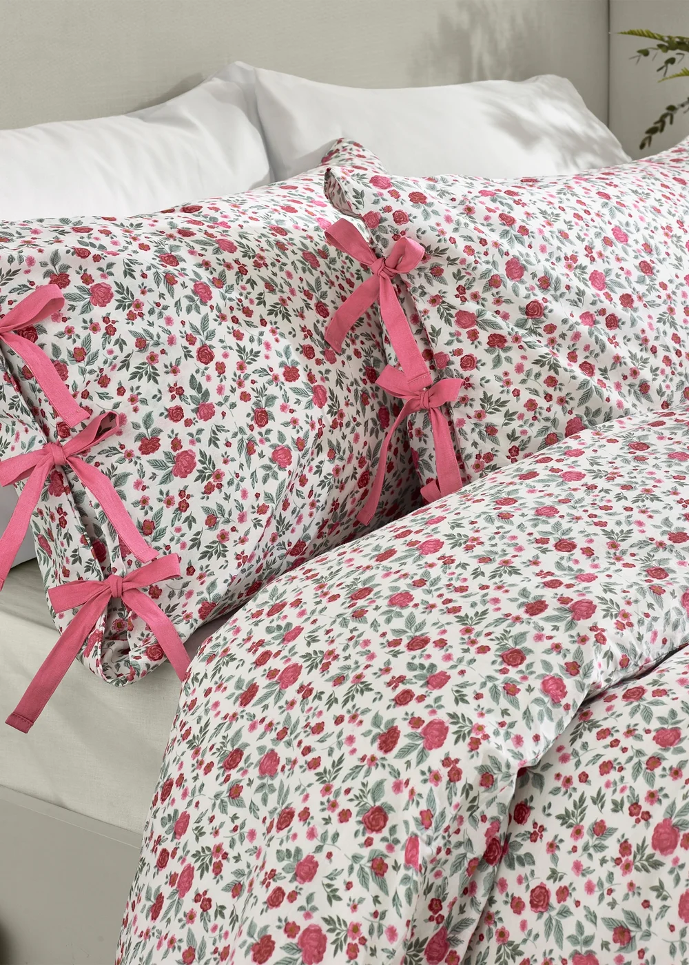 Wylder Nature Hannah Floral 100% Cotton Pink Duvet Set - Double Image 2