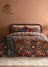 Furn Kinfolk Printed Reversible Denim Blue Duvet Set - Single Image 1