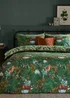 Furn Into The Woods Printed Reversible Forest Green Duvet Set - Super king Image 1