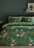 Furn Into The Woods Printed Reversible Forest Green Duvet Set - Super king Image 4