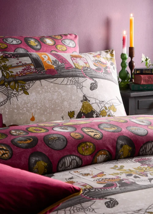 Furn Witchy Tales Printed Reversible Multicolour Duvet Set - Single Image 2