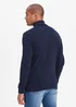 Cotton Traders Navy Long Sleeve Roll Neck Top - Medium Image 2