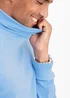 Cotton Traders Blue Frost Long Sleeve Roll Neck Top - Large Image 4