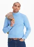 Cotton Traders Blue Frost Long Sleeve Roll Neck Top - Large Image 1