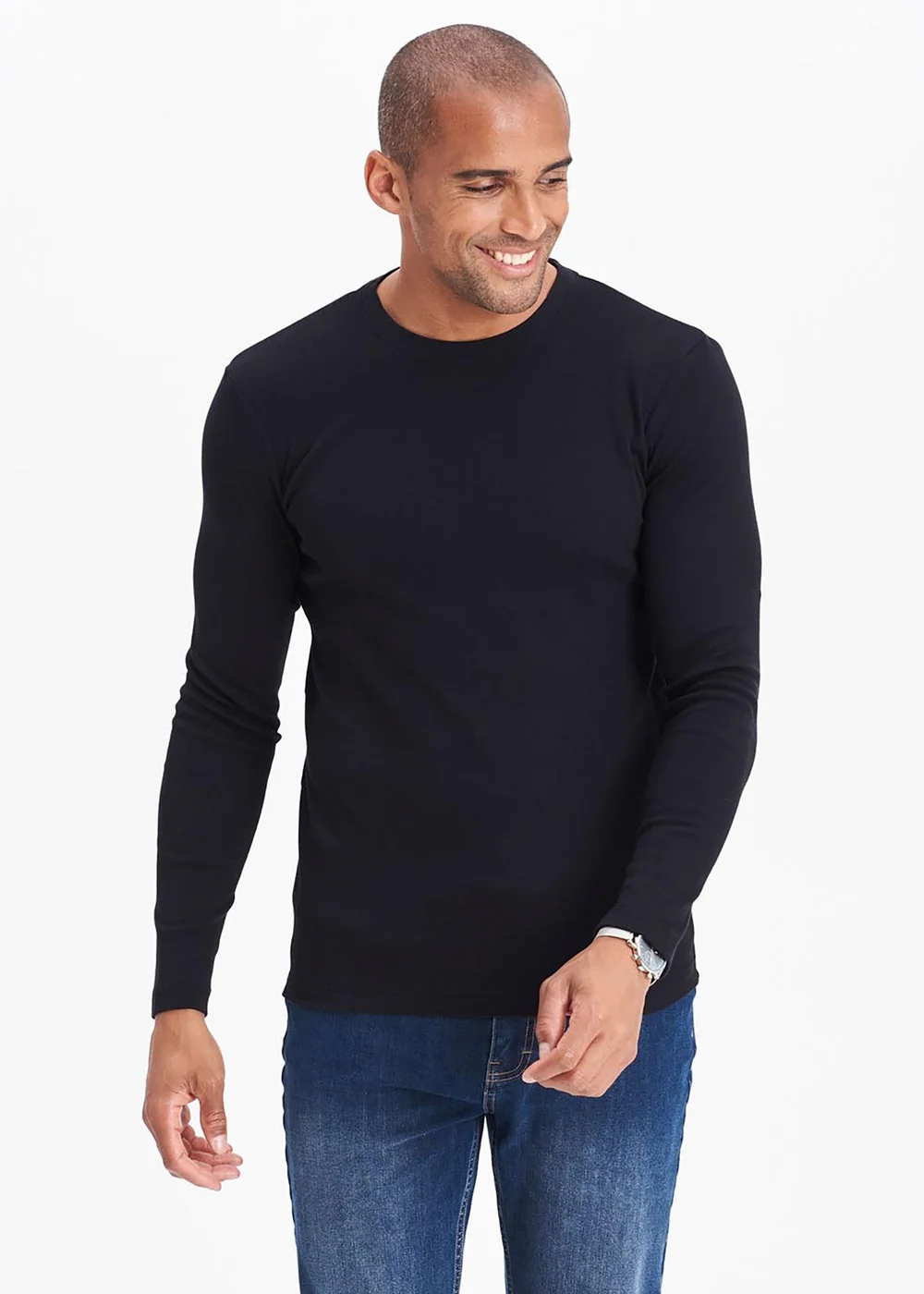 Cotton Traders Black Long Sleeve Crew Neck Base Layer - XS Image 4
