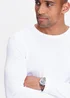 Cotton Traders White Long Sleeve Crew Neck Base Layer - Large Image 3