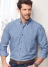 Cotton Traders Smoke Blue Long Sleeve Soft Touch Print Shirt - 3XL Image 1