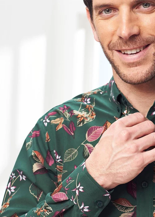 Cotton Traders Everglade Long Sleeve Soft Touch Print Shirt - 4XL Image 3