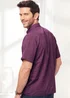 Cotton Traders Wine Short Sleeve Soft Touch Crosshatch Shirt - 4XL Image 2