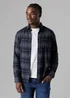 French Connection Charcoal Cotton Flannel Long Sleeve Shirt - Large Image 1