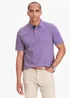Cotton Traders Dusky Purple Short Sleeve Polo Shirt - Extra small Image 1