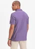 Cotton Traders Dusky Purple Short Sleeve Polo Shirt - Extra small Image 2