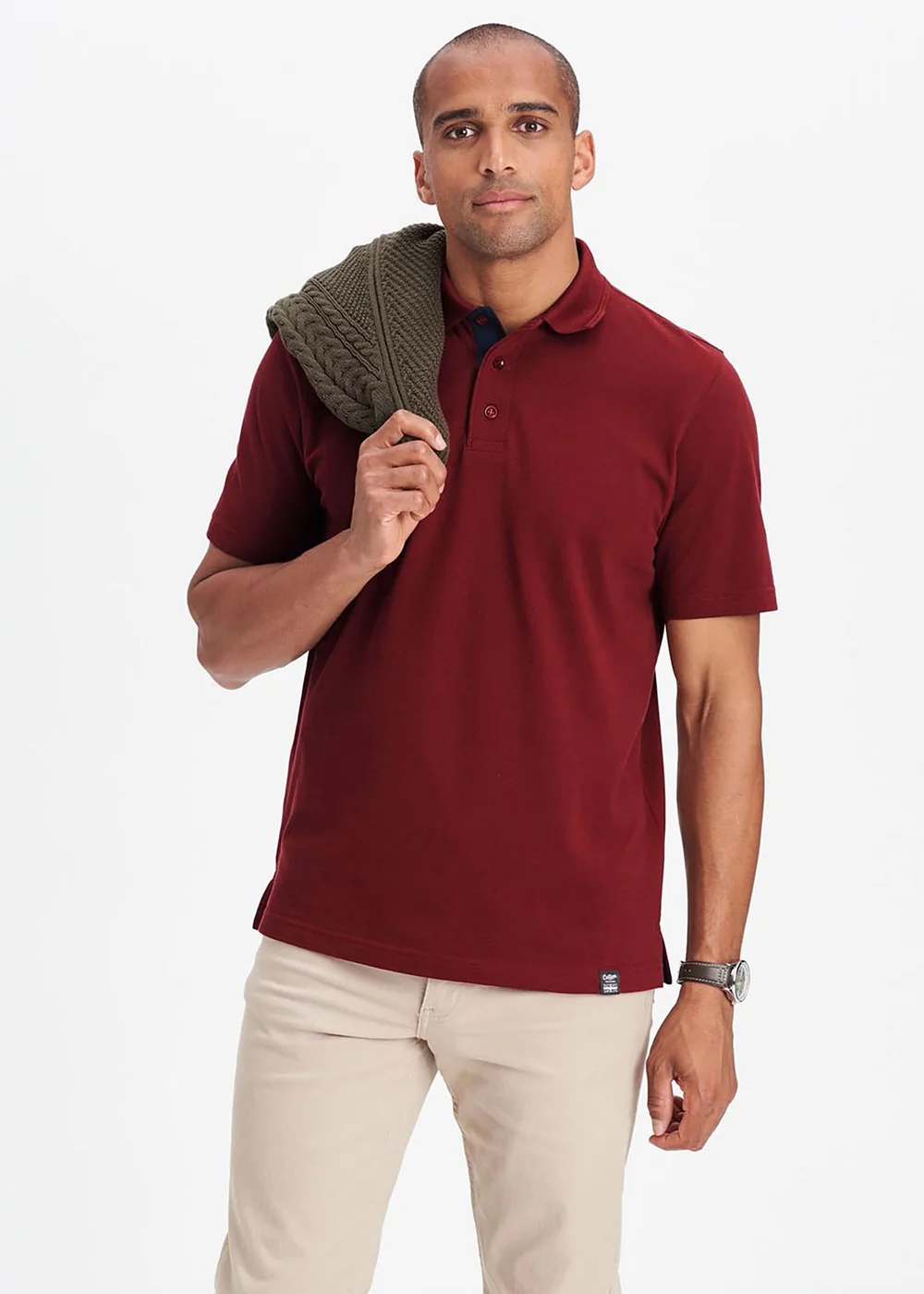 Cotton Traders Rusty Red Short Sleeve Polo Shirt - Extra small Image 1