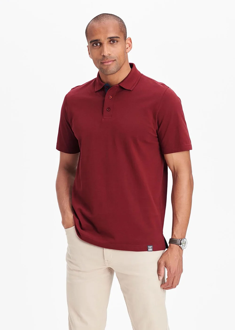 Cotton Traders Rusty Red Short Sleeve Polo Shirt - Extra small Image 2
