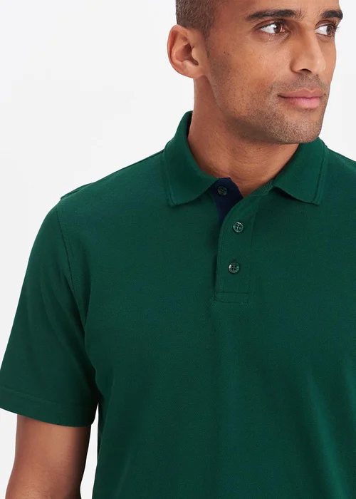 Cotton Traders Jewel Green Short Sleeve Polo Shirt - Small Image 4