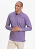 Cotton Traders Dusky Purple Long Sleeve Polo Shirt - Extra small Image 2