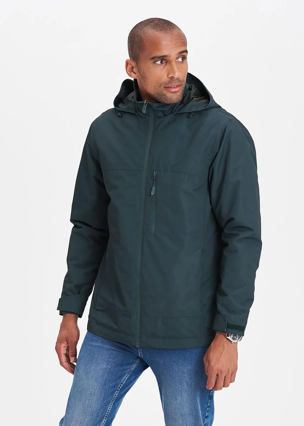 Cotton Traders Deep Teal Highland Waterproof Jacket - XL Image 1