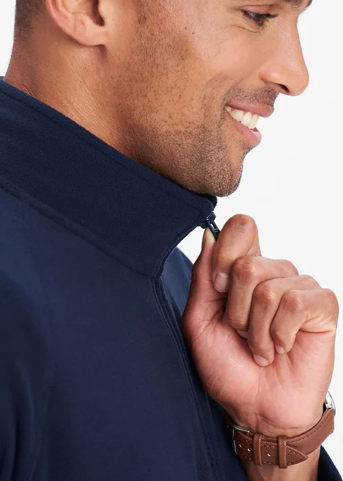 Cotton Traders Navy Recycled Microfleece Jacket - 3XL Image 3