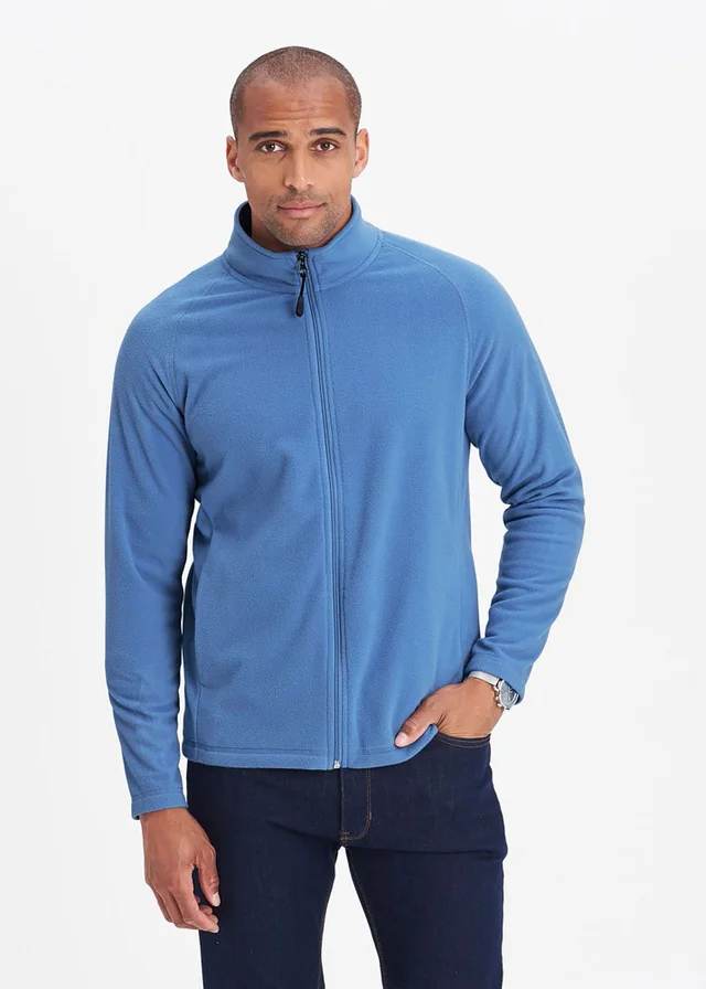 Cotton Traders Arctic Blue Recycled Microfleece Jacket