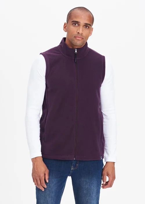 Cotton Traders Deep Violet Recylced Microfleece Gilet - XL Image 2