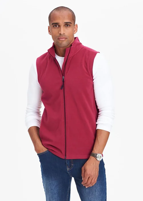 Cotton Traders Light Berry Recylced Microfleece Gilet - XL Image 1