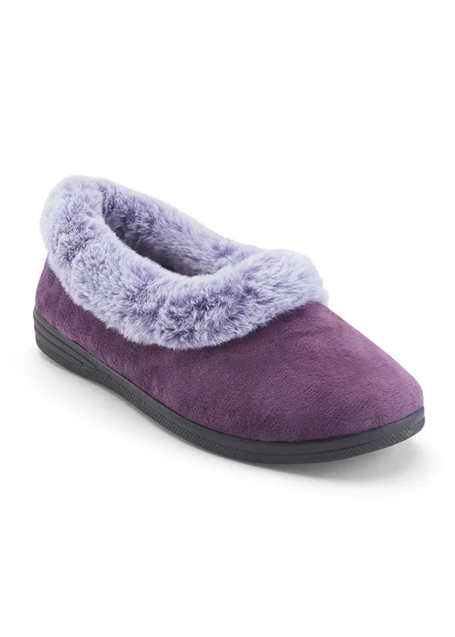 Cotton Traders Amethyst Classic Slippers
