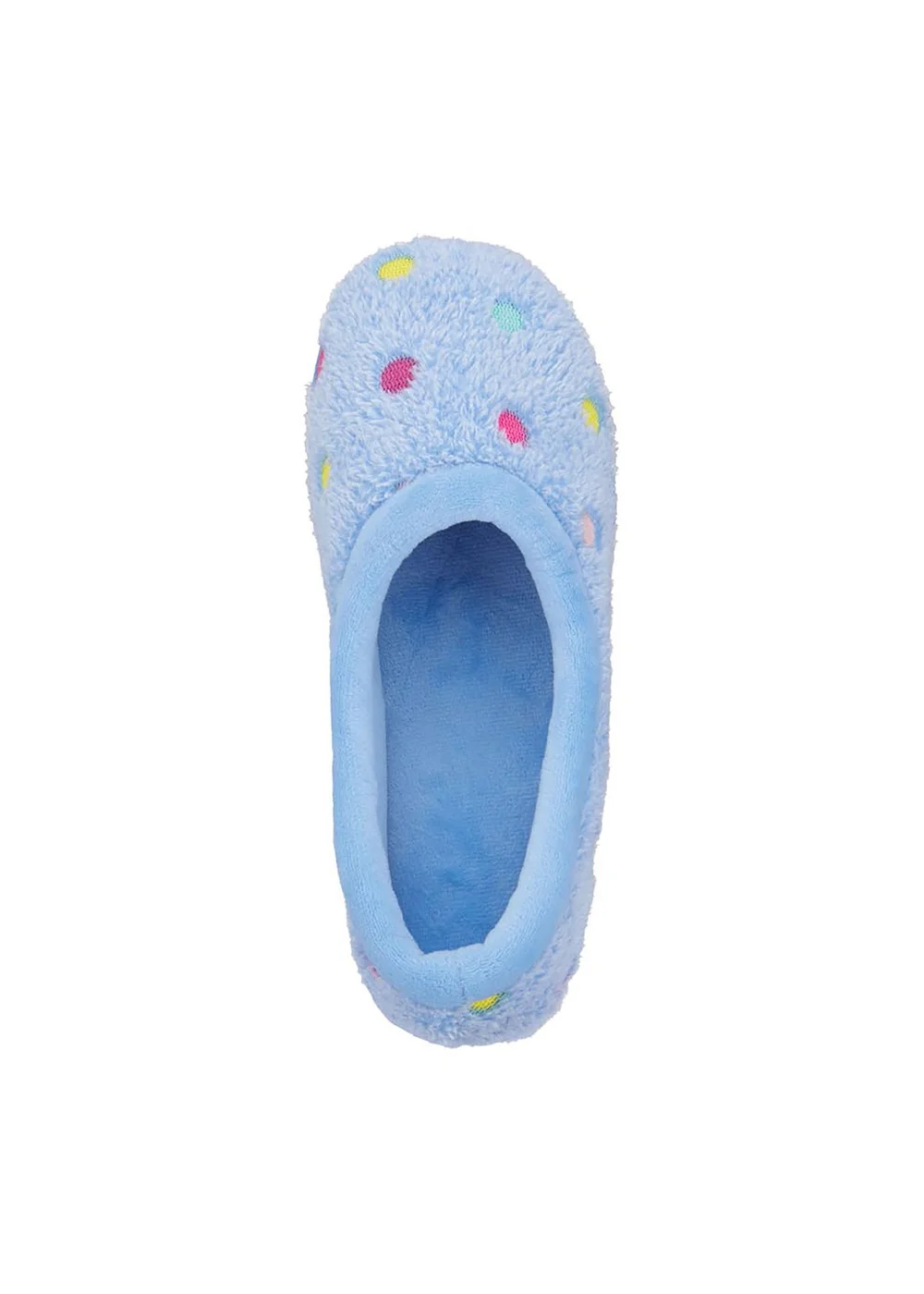 Cotton Traders Sky Blue Spot Slipper - Size 6 Image 2