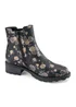 Cotton Traders Black Floral Slip On Boots - Size 5 Image 3