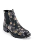 Cotton Traders Black Floral Slip On Boots - Size 5 Image 1