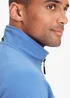 Cotton Traders Arctic Blue Recycled Microfleece Half Zip Top - S Image 4