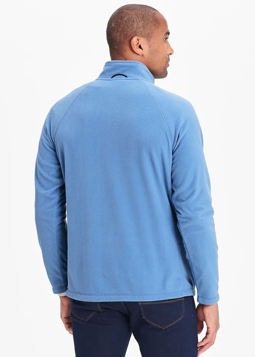 Cotton Traders Arctic Blue Recycled Microfleece Half Zip Top - S Image 3