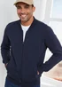 Cotton Traders Navy Baseball Collar Zip Through Top - XL Image 3