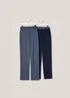 Cotton Traders Multi 2 Pack Cotton Rich PJ Bottoms - Extra Large Image 1