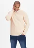 Cotton Traders Linen Cotton Textured Cable Crew Neck Jumper - Medium Image 4