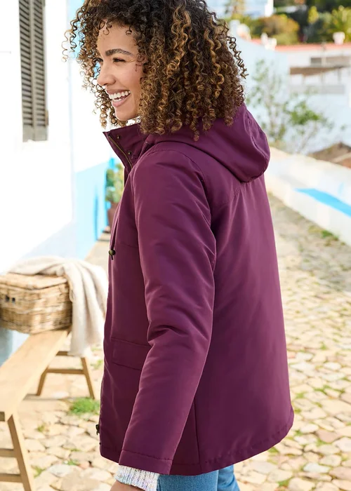 Cotton Traders Wine Showerproof Padded Jacket - 18 Image 2