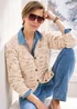 Cotton Traders Oyster Chenille V Neck Cardigan - Size 10 Image 1
