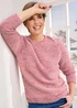Cotton Traders Light Rose Chenille Crew Neck Jumper - Size 22 Image 3
