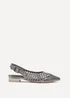 Linzi Carolina Grey Faux Leather Woven Ballet Flats - Size 7 Image 2