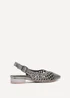 Linzi Carolina Grey Faux Leather Woven Ballet Flats - Size 7 Image 5